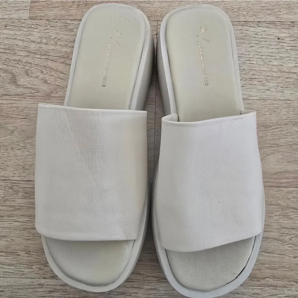 New Anthropologie Platform Slide Sandals Size 9/9.5